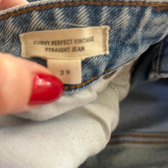 Madewell Curvy Perfect Vintage Straight Jeans size 29 - Picture 6 of 9